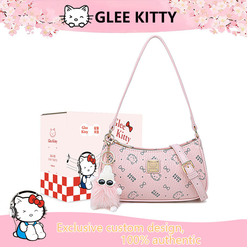 GLEE KITTY Túi đựng bánh bao sang trọng thời trang Túi đeo vai in đơn giản Túi đeo vai đi lại cao cấ