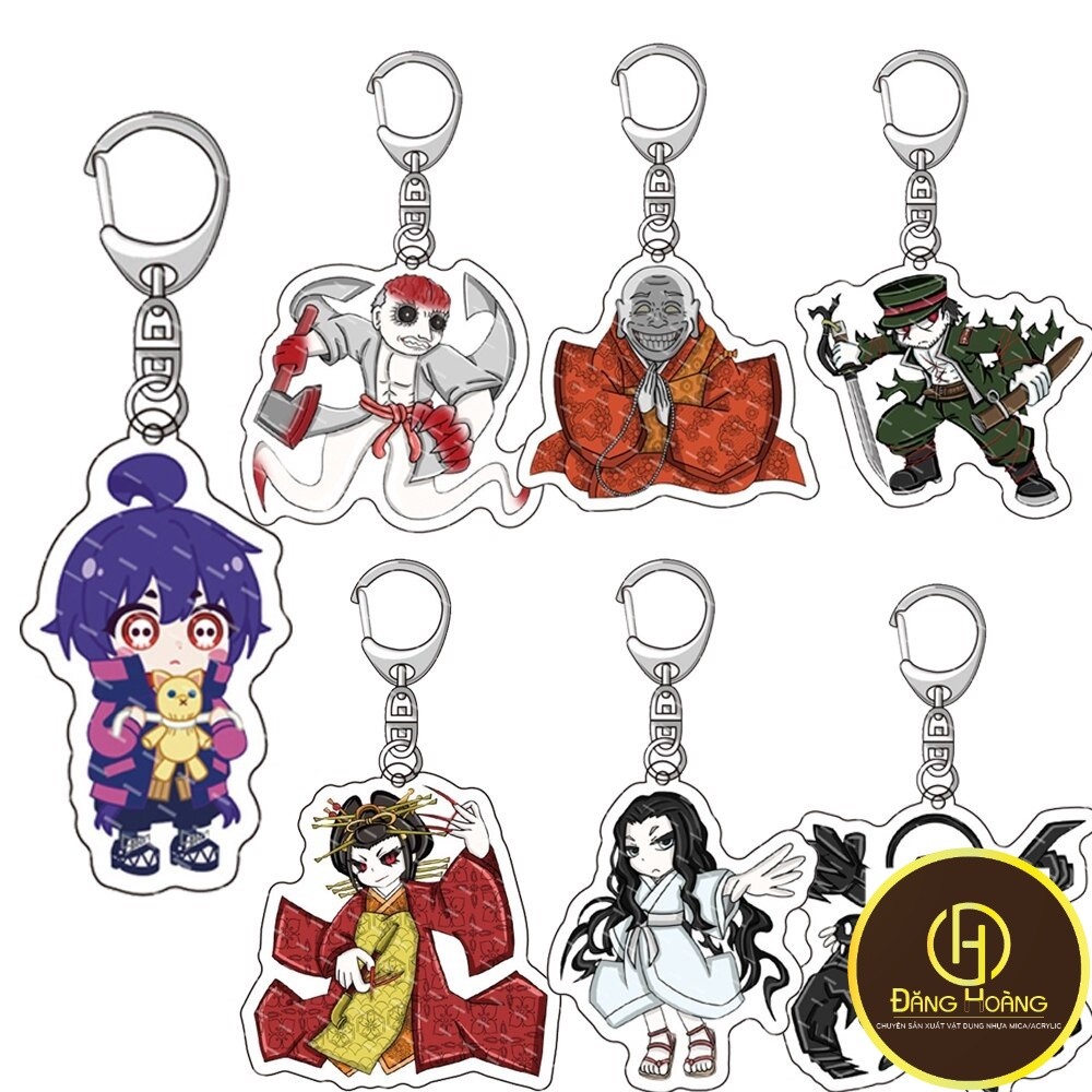 Móc khoá Yayoi Hozuki Anime Dark Gathering Keitaro Eiko Cosin 2 mặt rõ nét nhựa Acrylic Phụ kiện tra