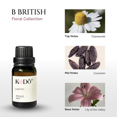 Tinh Dầu Nước Hoa KODO B British - Hương Hoa Cúc Trắng & Lily Thanh Nhã, Tinh Khiết