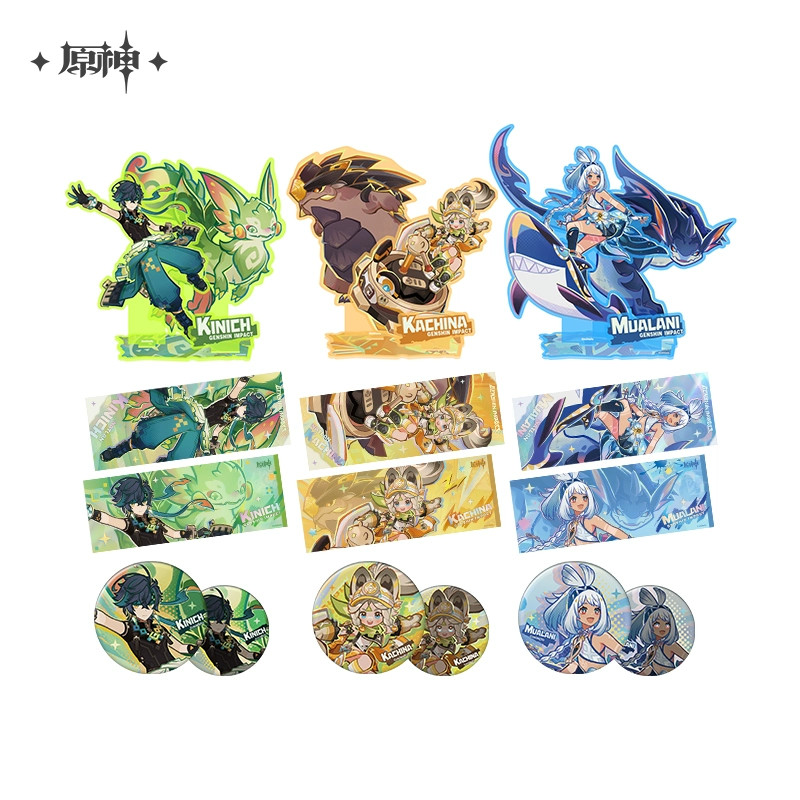 Sunsyea Genshin Impact Official Merch miHoYo Original QHDZX Theme Series Badge Acrylic Stand Laser T