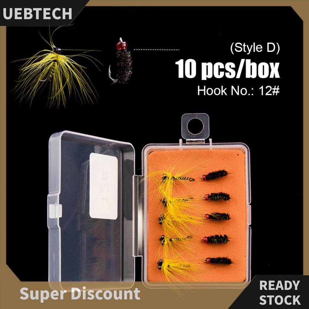 <[uebtech.vn] 10 Mồi câu cá hồi Feather Fly Fishing - Nhân tạo]]>