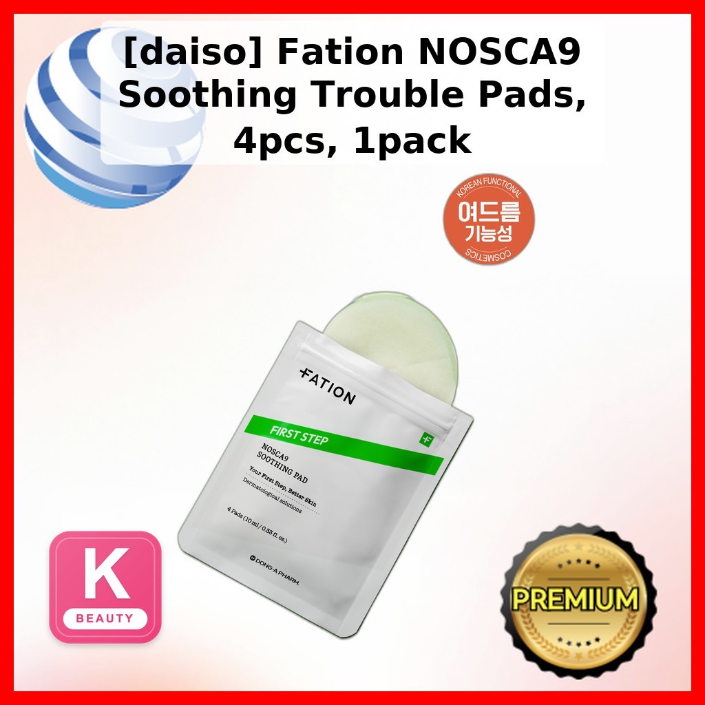 [daiso] Miếng đệm rắc rối dịu nhẹ Fation NOSCA9, 4 chiếc, 1 gói / Miếng đệm rắc rối Hàn Quốc / Chăm 