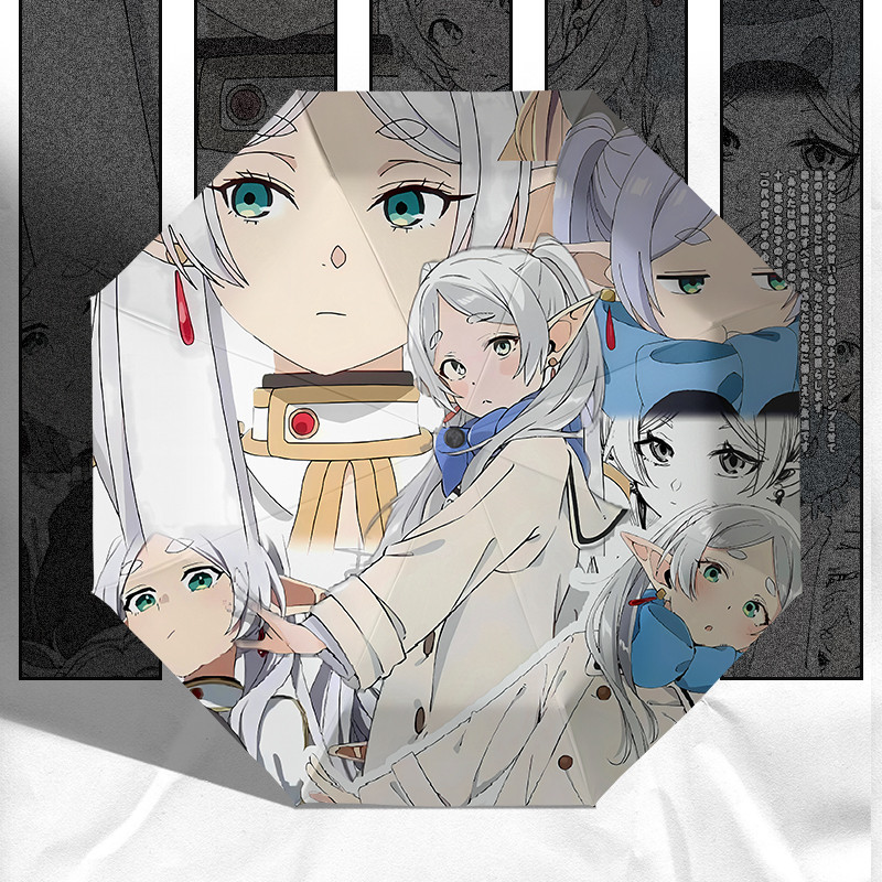 Chôn Flien Ô Tự Động Ô Nắng Ô Kép Tia Cực tím Anime Chống Nắng Ô Viny