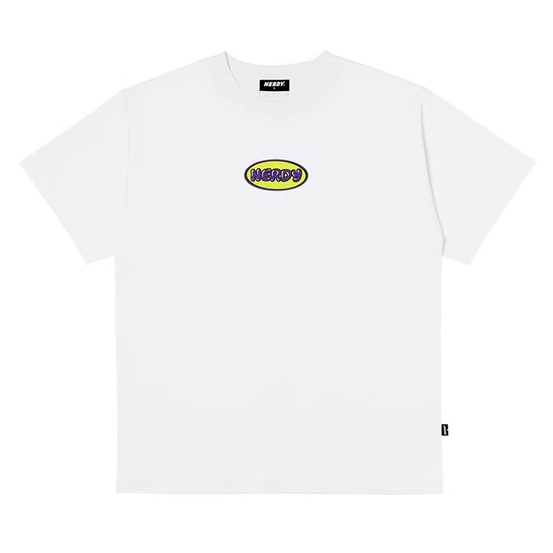 Nerdy Áo Thun Ngắn Tay Thời Trang Cho Nam Nữ, In Chữ Rời