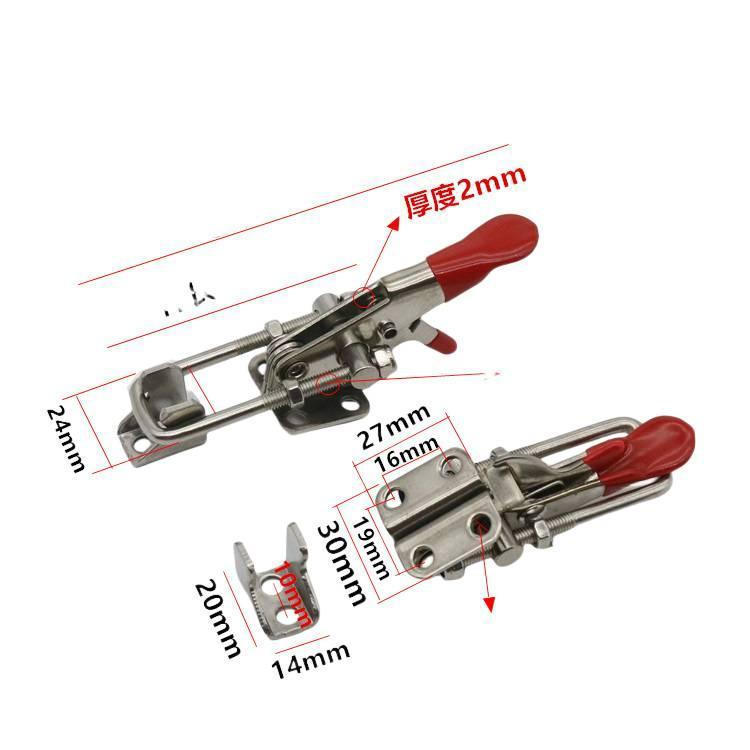 Thép không gỉ 304 Kẹp Nhanh Khóa Cửa Kìm Hộp Khóa 40323 431 40341 Khóa