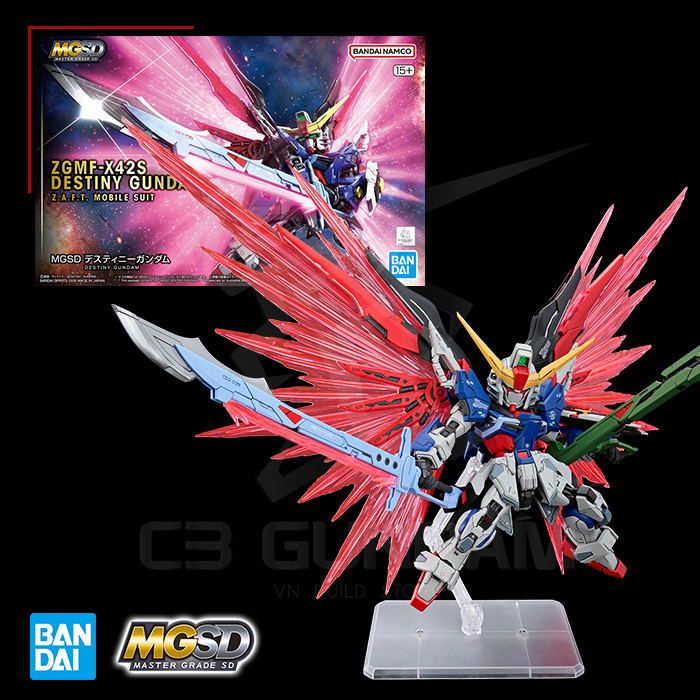 [BANDAI] MÔ HÌNH MGSD ZGMF-X42S Destiny Gundam C3 GUNDAM