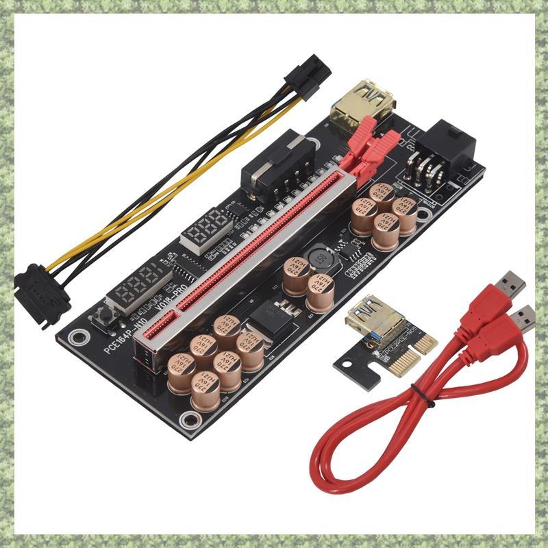 (C Z G L) VER018 PRO PCI-E Riser Card Cáp USB 3.0 018 PLUS PCI Express 1X Sang 16X Extender PCIe Ada