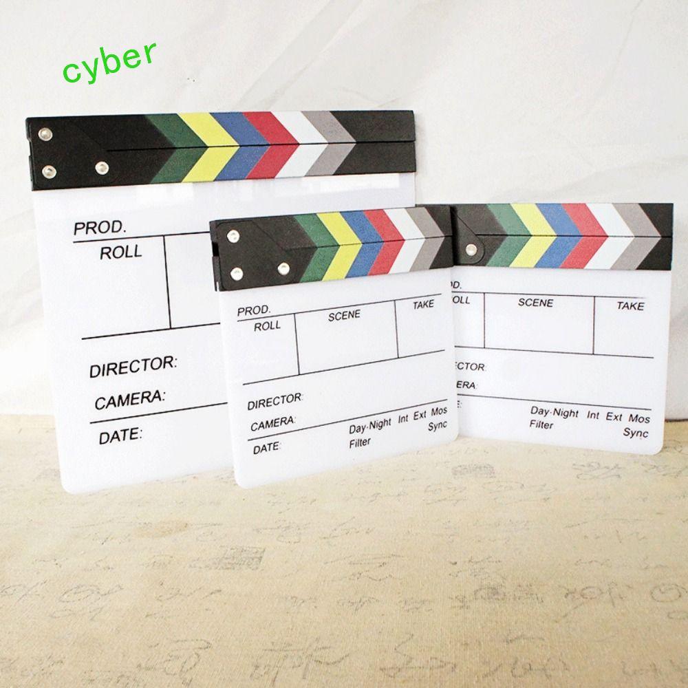 CYBERLINX Regisseur Scene Clapperboard, Acrylic Prop Chụp Ảnh Đạo Cụ Ban Regisseur, Treo Đồ Trang Tr