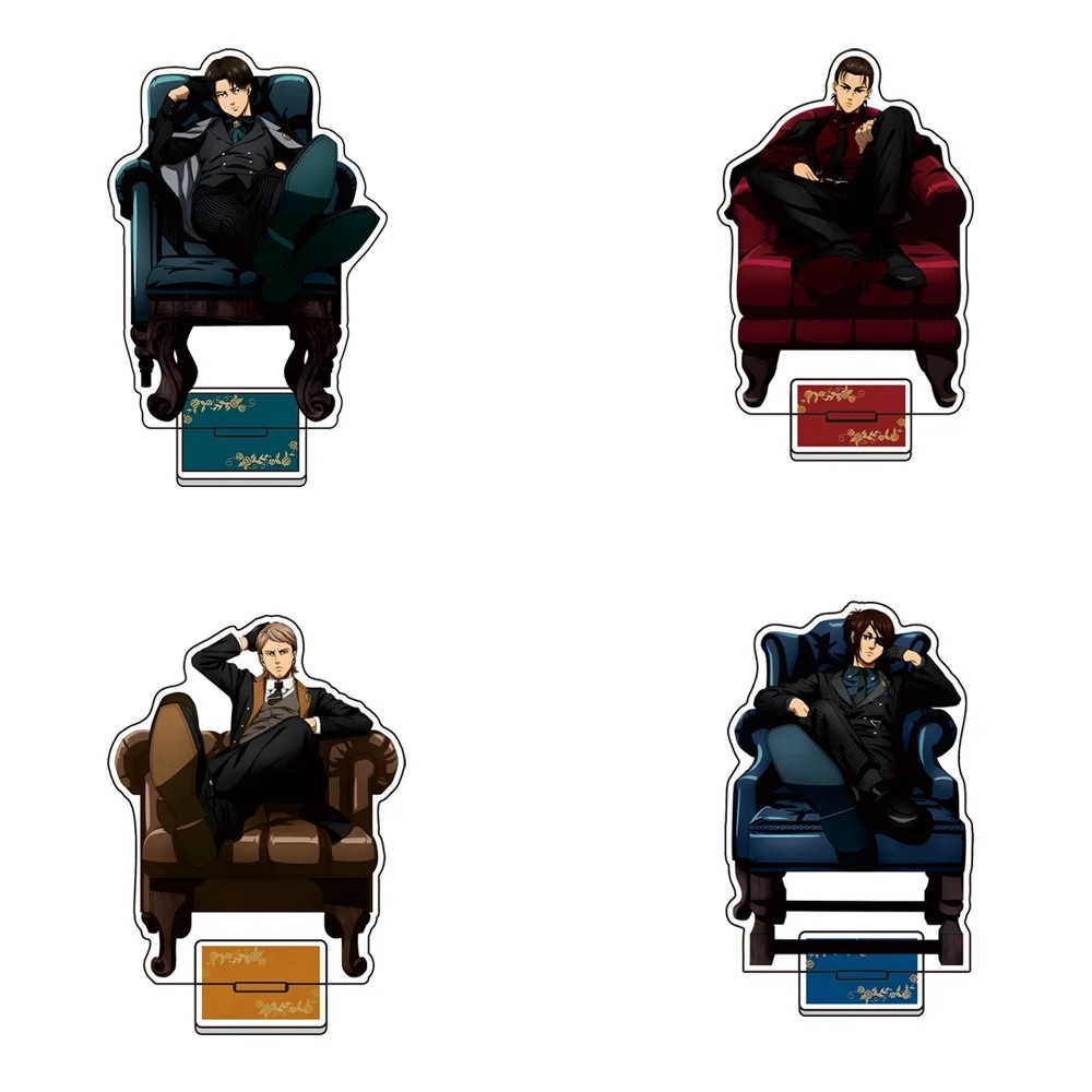 Standee Attack on Titan mô hình anime mica nhân vật Eren Levi Mikasa Hange Jean bản Retro Fashion RO