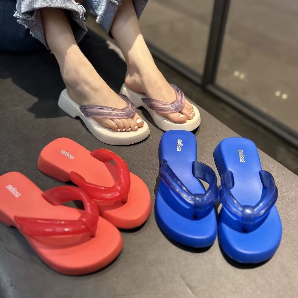 Giày Nữ Melissa Flat Flip-Flops Jelly Shoes 2026 Giày Đi Biển Thông Thường