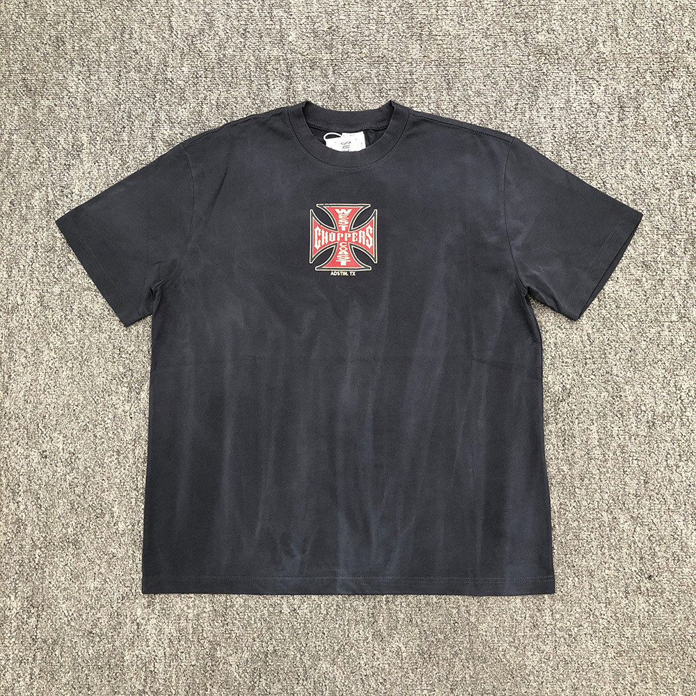 YAMD West Coast Choppers American West Coast Motorcycle vintage Vintage Washed Short Sleeve T Men's 