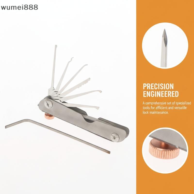 Wumei888 1 / 3 Bộ Dụng Cụ Tháo Móc Mini Tiện Lợi Kitpact Lo Piing Bộ Chống Rỉ Cửa Đa Năng Mở Chìa Kh