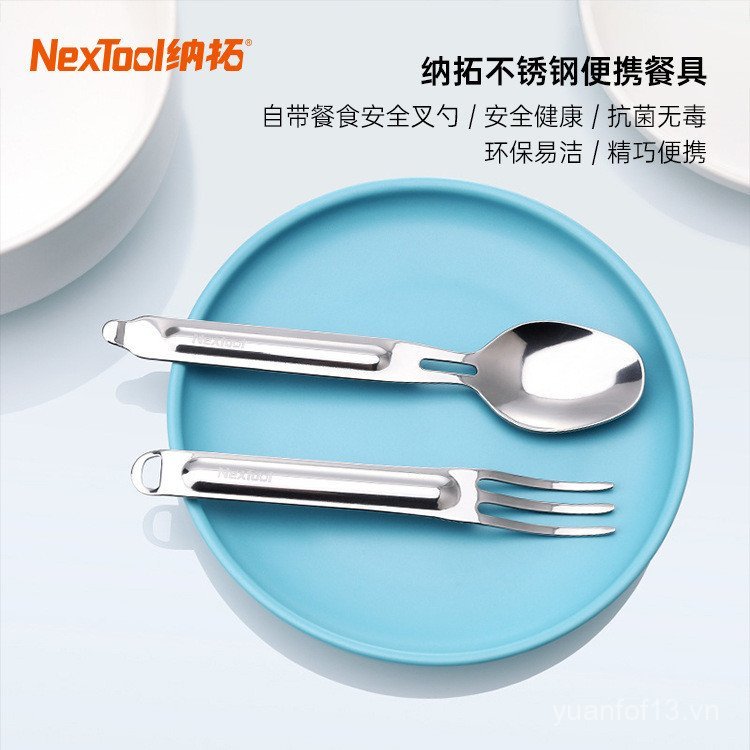 NexTool NexTool Bộ dao kéo cầm tay bằng thép không gỉ Bộ thìa nĩa thức ăn gia dụng di động