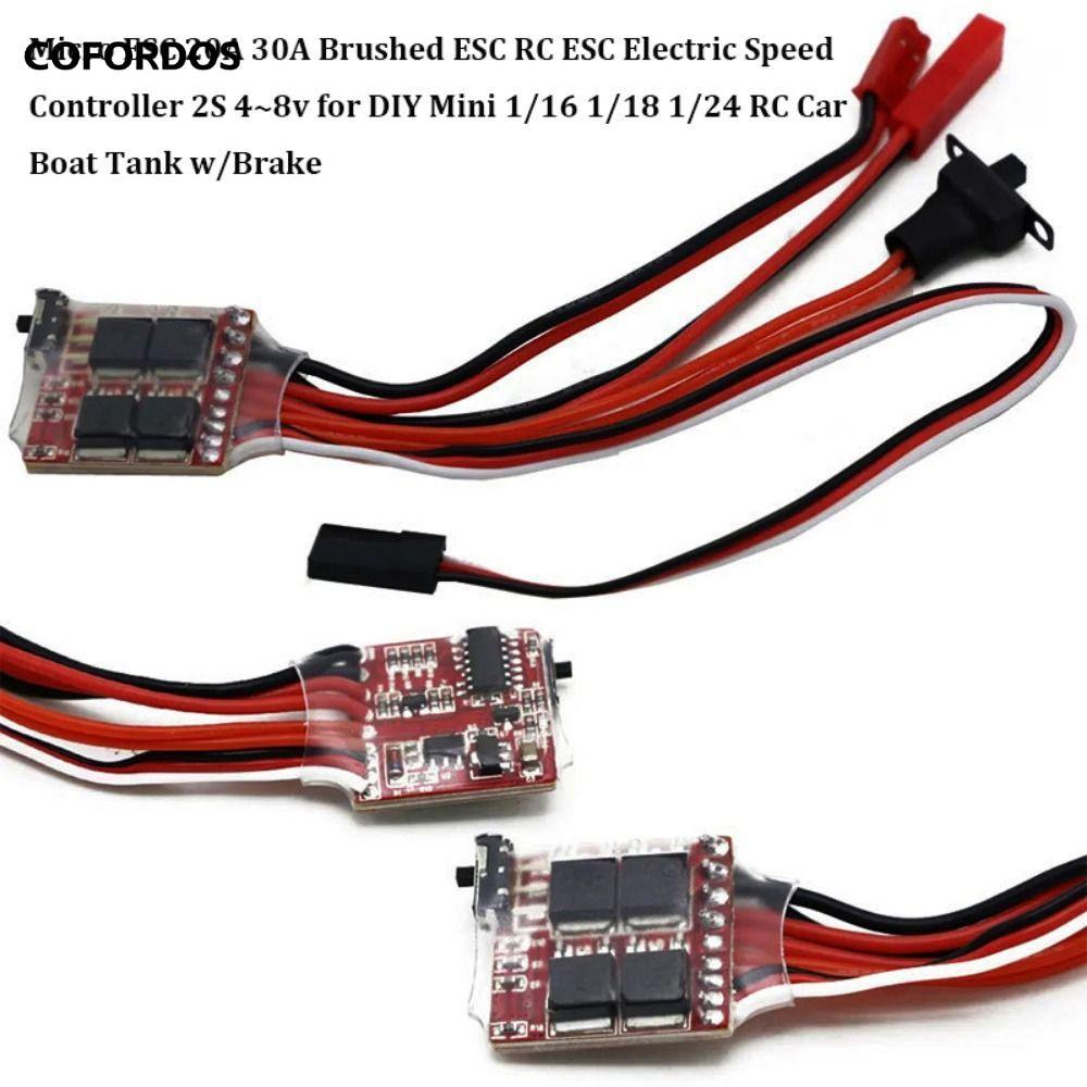 Bàn chải COFORDOS Micro ESC 20A 30A, ESC RC ESC 10A / 15A / 20A / 30A Bộ điều khiển tốc độ điện, bìn