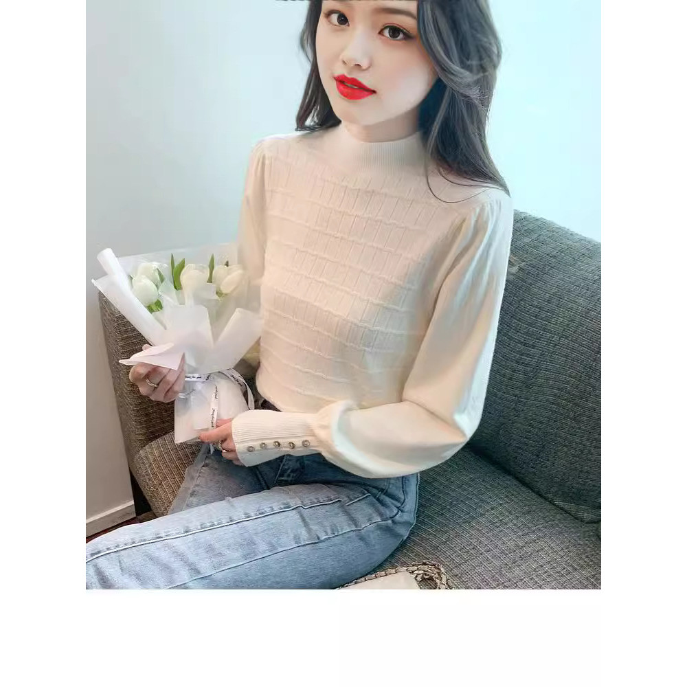 Áo Len Nữ Andy Lông Cừu Nửa Cổ Cao - Thời Trang Elegant Top