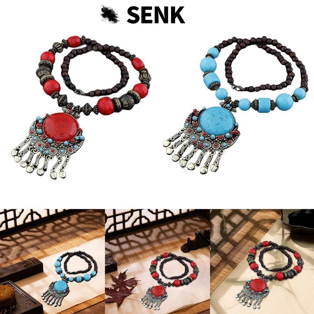 Vòng cổ Bohemian SENK, Vòng cổ mặt dây chuyền hợp kim trang sức Bohemian, Quà tặng cổ điển chất lượn