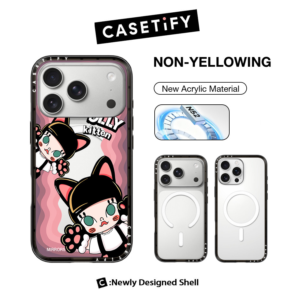 CASE Red Wave Molly Acrylic Mới Có Từ Tính Cho IPhone 17 Pro Max / 17 16 15 14 13 Pro Max Vỏ Bảo Vệ 