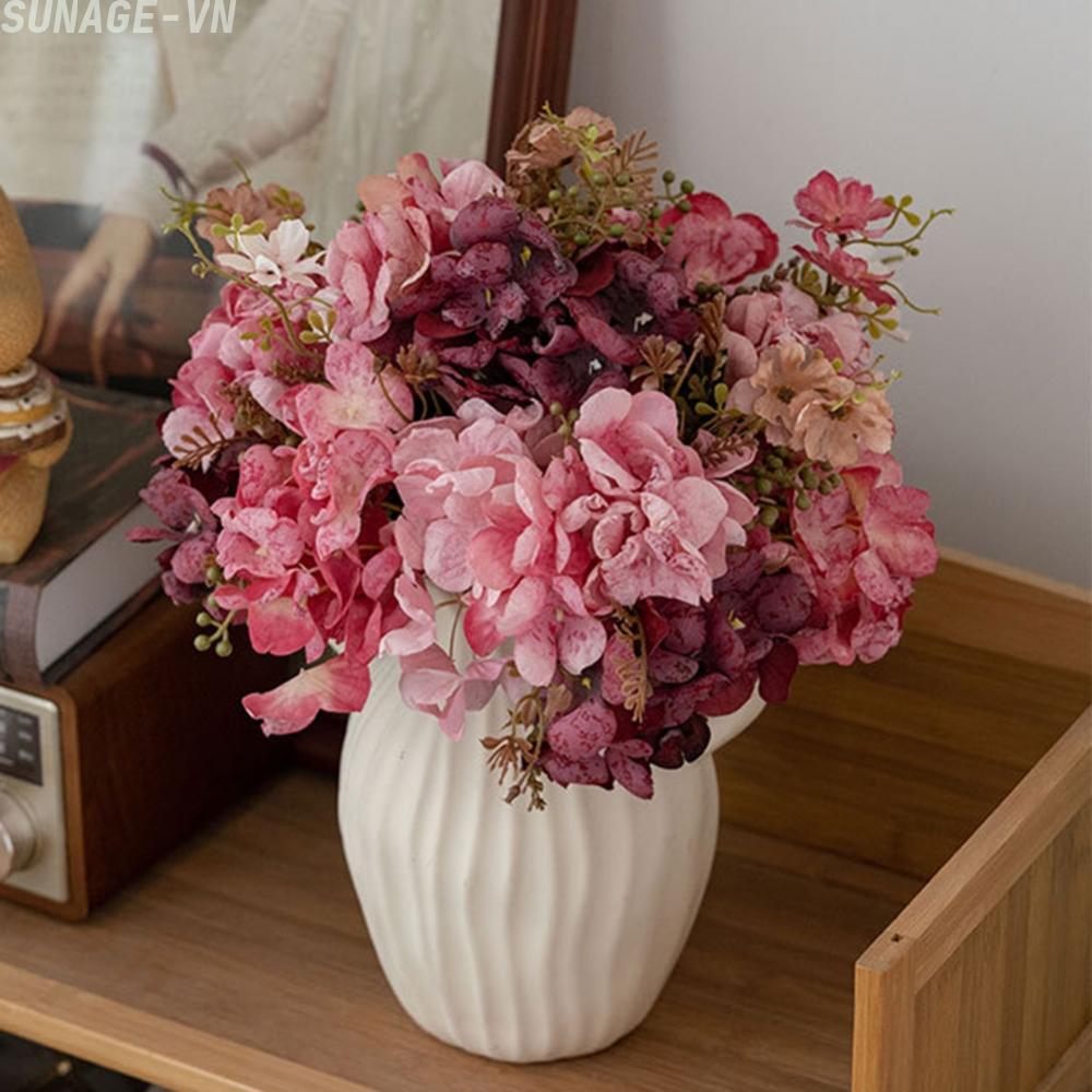 【SUNAGE】Artificial Hydrangea Bouquet Colorful Display Easy To Arrange Event Styling【HOT Fashion】