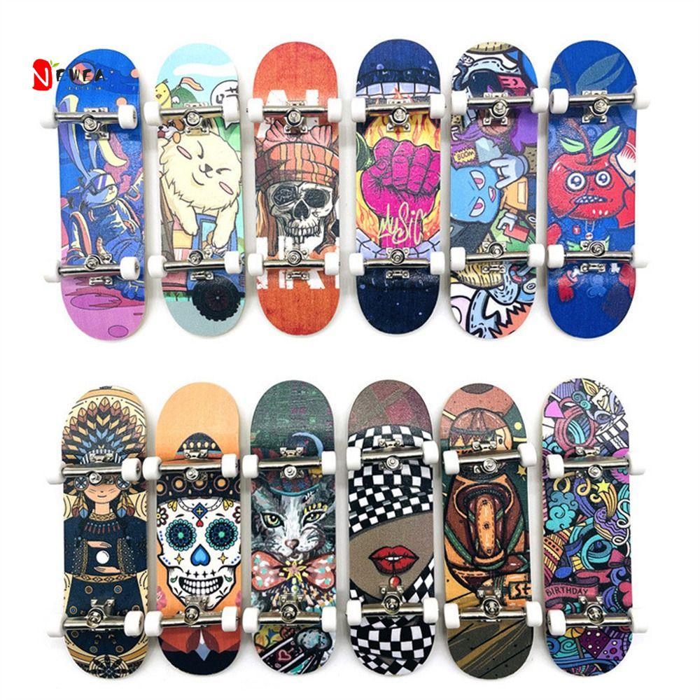 NEWEARTH LIMIT Fingerboard Đồ chơi, Skate Park Bearing Wheel Finger Skateboard, Trò chơi thể thao vá