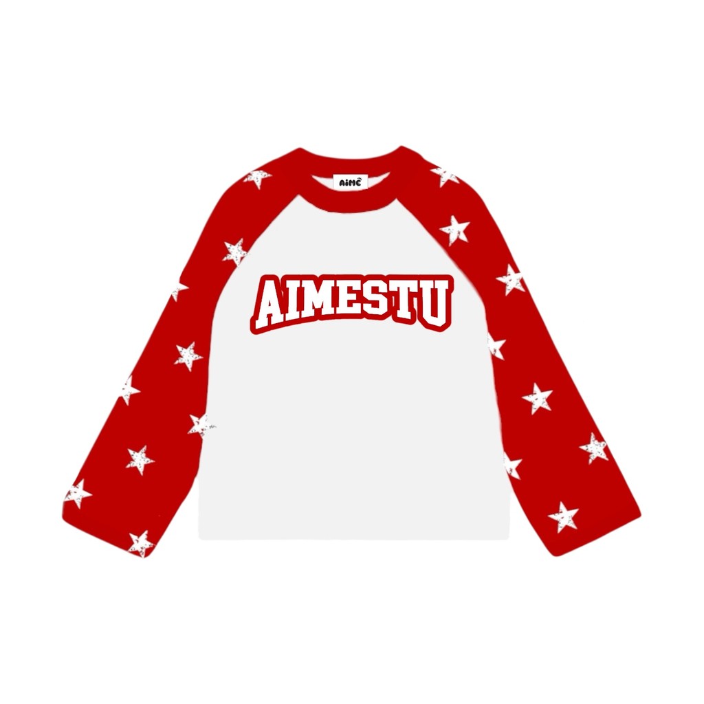 [Ver4] Aimesaigon Áo Thun TayDài Raglan Borip IN NGÔI SAO x Cotton Long Sleeve Boxy AIMÉ Form Rộng Cổ Tròn Unisex Nam Nữ | BigBuy360 - bigbuy360.vn
