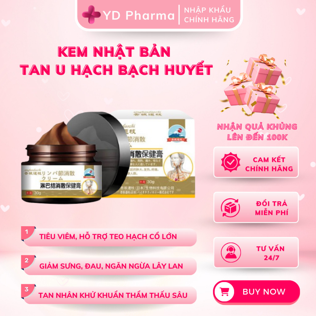 {CHÍNH HÃNG} -Kem Tan Hạch Cổ Truyền Nhật Bản, Teo U Hạch, Kem Mỡ Tiêu Tan Hạch Bạch Huyết Shixendo 
