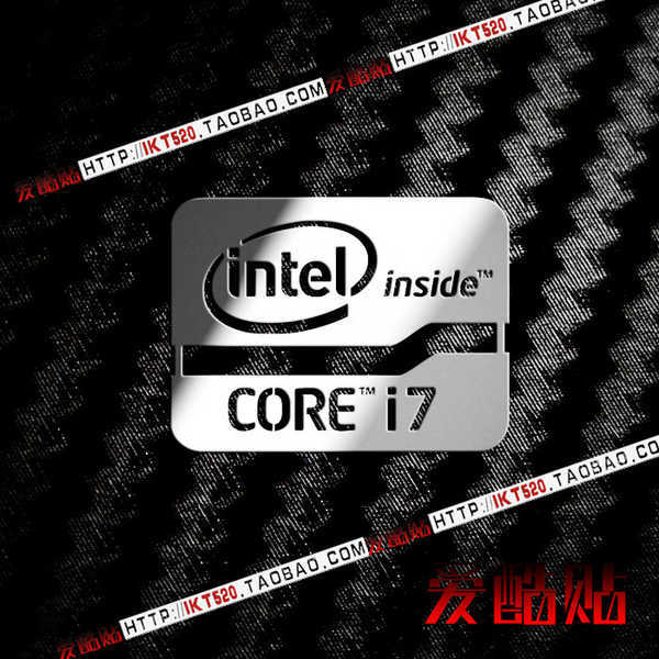 [Phong cách mới] intel Sticker Core i7 Core 2 LOGO Điện thoại di động Nhãn dán kim loại Nhãn dán máy