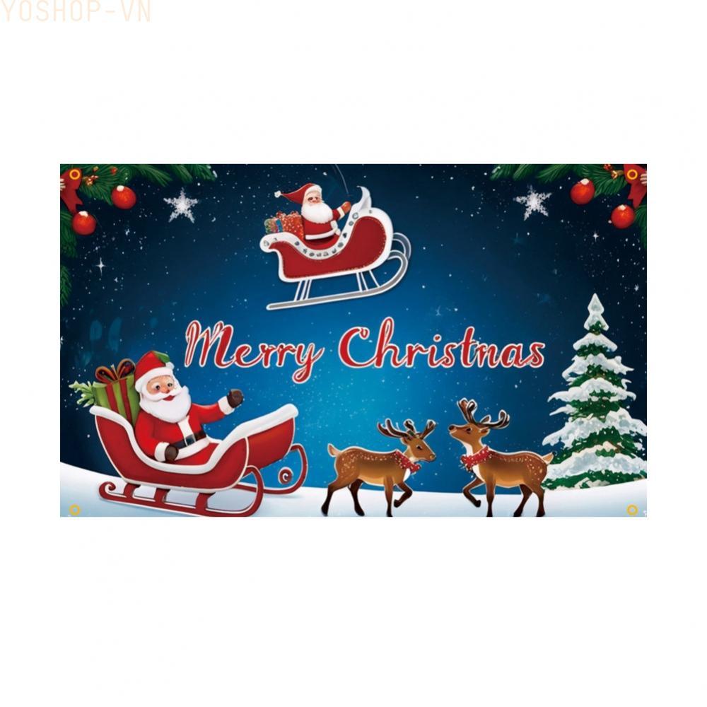 [Ysp]Christmas Banner Indoor Outdoor Decoration Large Size 71x43 Inches For Fences