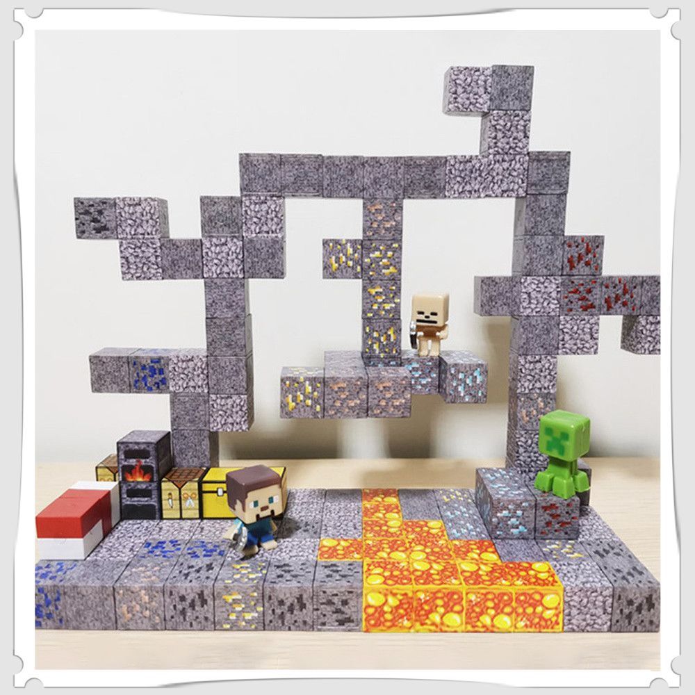 Kigift Minecraft DIY Magnetic Building Blocks Basic Guitar Lesson Book Kids Puzzle My Gift World Bas