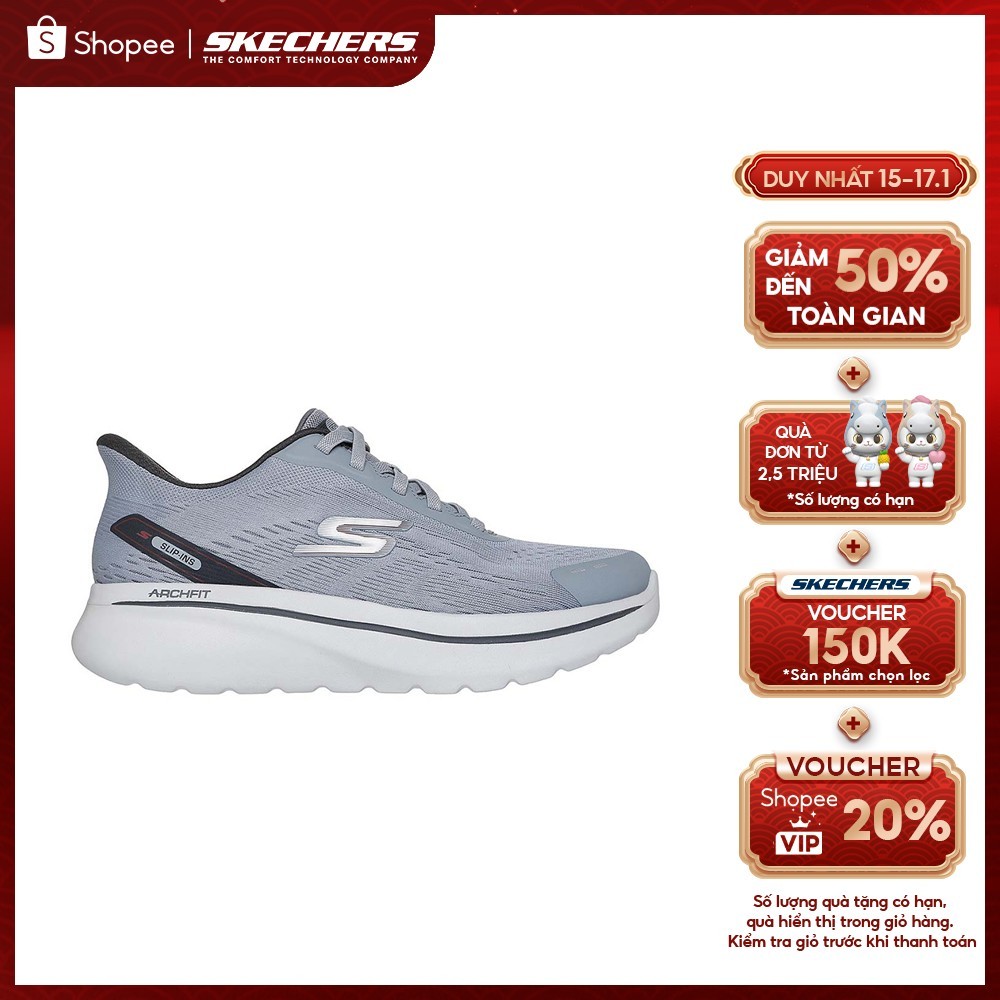 Giày Thể Thao Nam Skechers Slip-Ins GOwalk Arch Fit N-Joy Nobend Đi Bộ - 217075-CHAR APMA