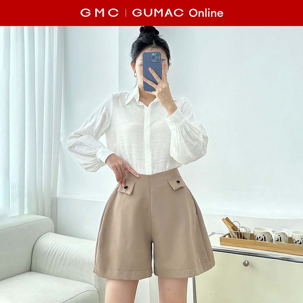 [MUA 2 GIẢM 25K] Áo sơ mi nữ trắng tay dài phồng xô linen nẹp đôi giấu nút mềm mát công sở thời tran