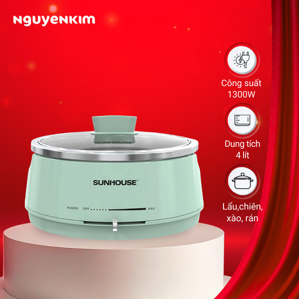 [Mới 2025] Nồi lẩu điện Sunhouse 4 lít SHD4543