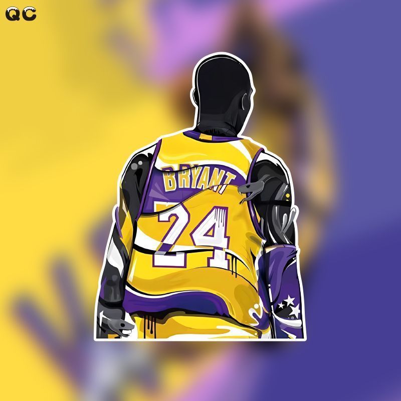 Nhãn dán xe hơi nba Star Kobe Kobe Black Mamba Nắp bình xăng Jersey Số. Nhãn dán trang trí 24 Lakers
