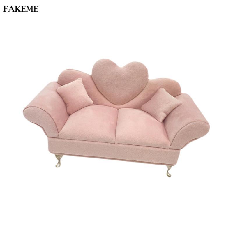 1 / 6 Sofa Ghế Hộp Trang Sức Cô Gái Nữ Hộp Trang Sức Nhà Búp Bê Trang Trí Phòng Khách Thu Nhỏ Đồ Nội