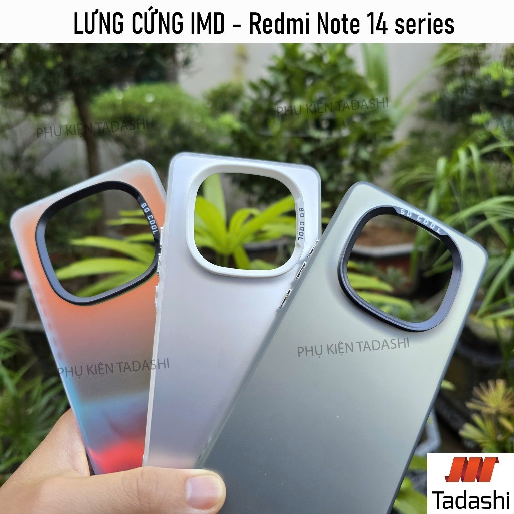 Ốp Lưng CỨNG Redmi Note 14 Pro 5G, Redmi Note 14 5G, Note 14 Pro+ 5G LƯNG ĐỔI MÀU IMD Hạn Chế Ố Vàng