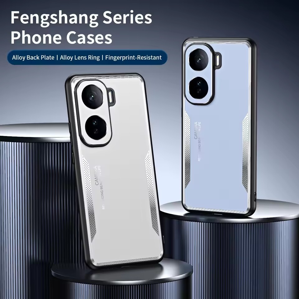 Ốp điện thoại kim loại mờ cho Honor Vivo igoo neo 11 10 9 9s pro plus 8 7 5G Vỏ bảo vệ TPU Ốp điện t