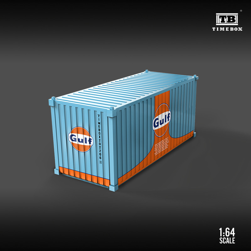 [ORDER] Mô hình diorama TIME BOX 1:64 64 Alloy 20ft Container-Gulf Oil Edition TB640112
