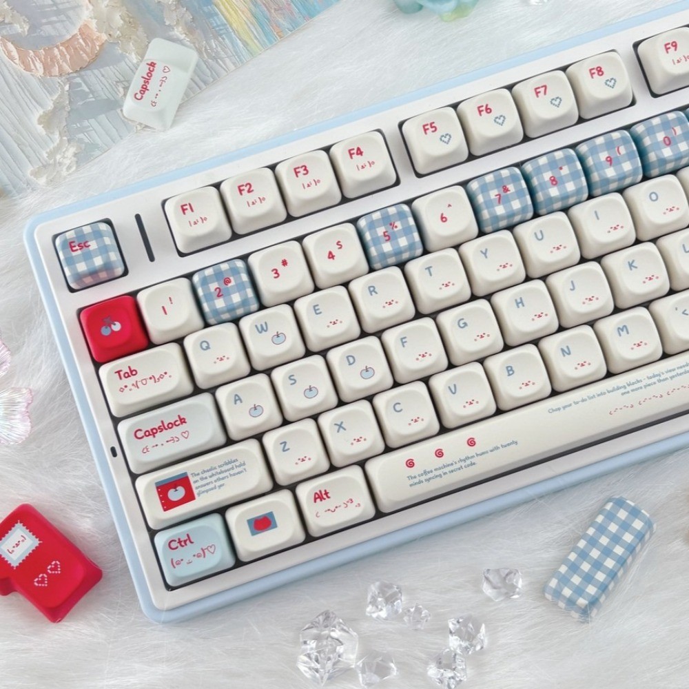 MAIMOOO Trái Cây Kaomoji Keycap MOA / Cherry Profile 120 Phím PBT Aula F75 F99 RK100 Thuốc Nhuộm Thă
