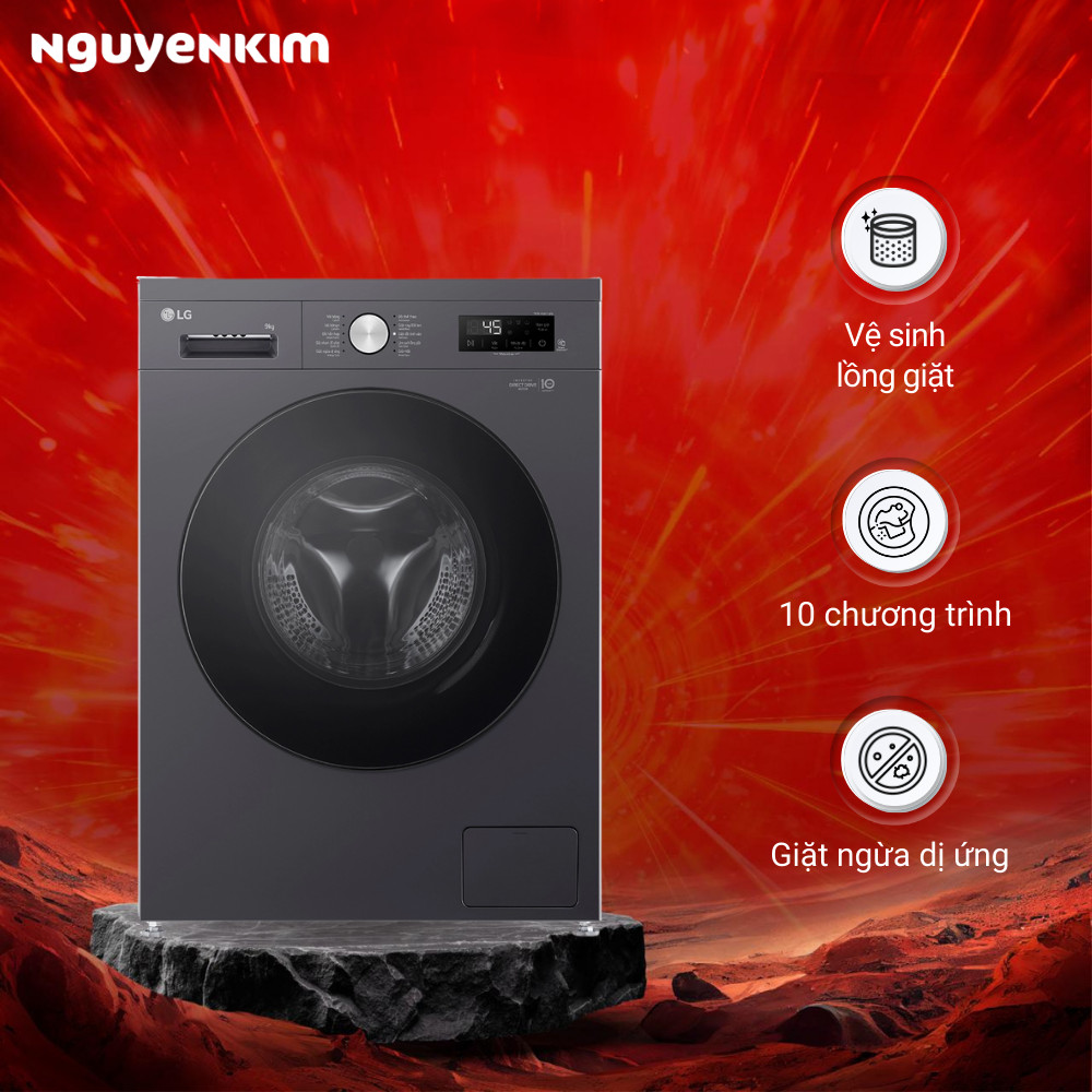 Máy giặt cửa trước LG Inverter 9 kg FB1209S5M