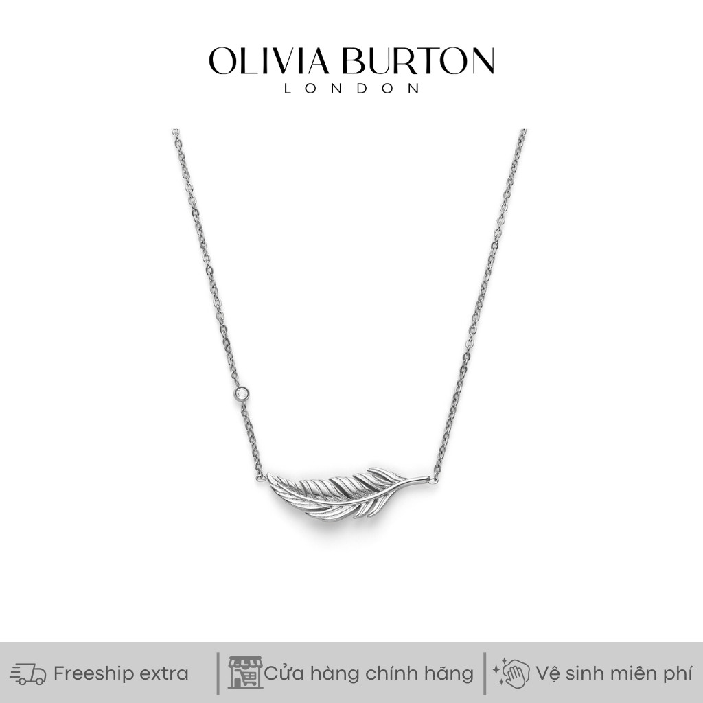 Dây chuyền Olivia Burton Feather màu bạc chiếc lá