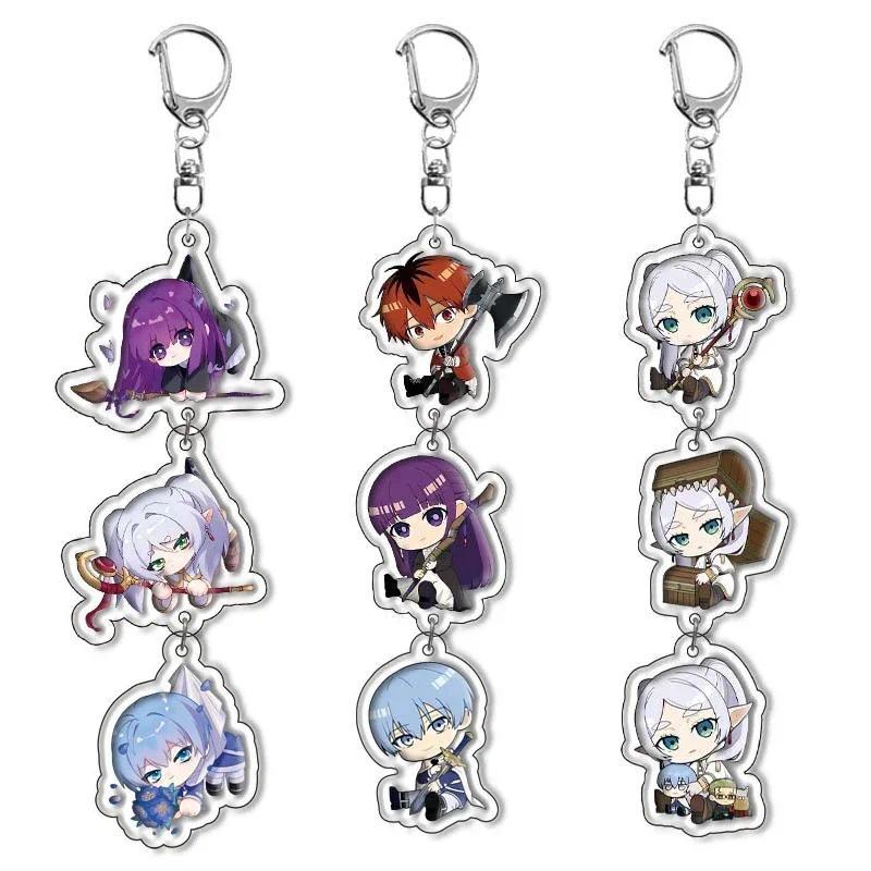 Anime Frieren At The Funeral Keychain Cartoon Figure Frieren Pendant Car