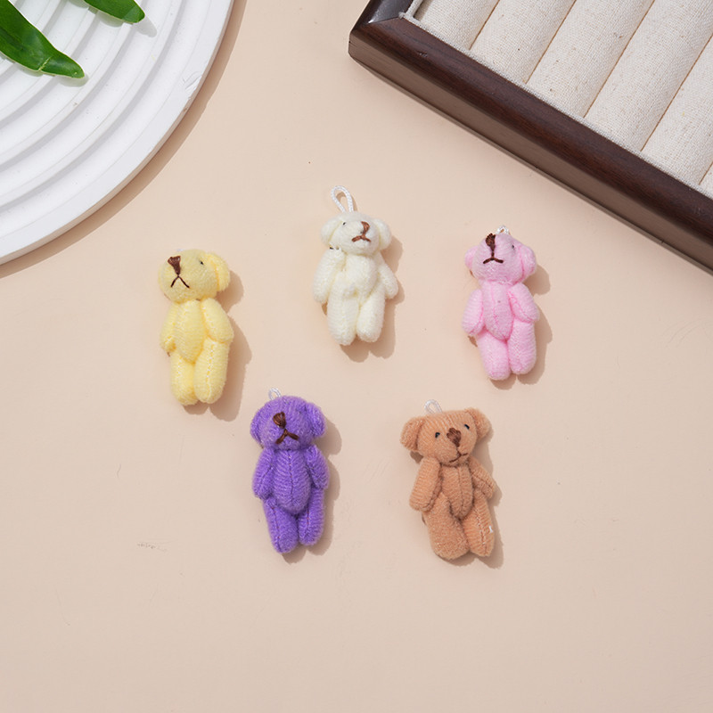 Phiên Bản Mini Gấu Bông Khớp Gấu Búp Bê Cưới Bó Hoa Trang Phục Phụ Kiện Búp Bê Gấu 4CM