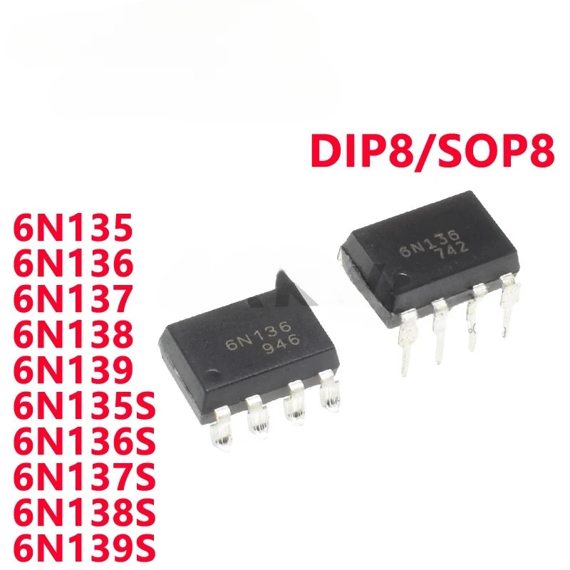 5 chiếc 6N135 6N136 6N137 6N138 6N139 DIP 6N135S 6N136S 6N137S 6N138S 6N139S SOP Optocoupler chip ic