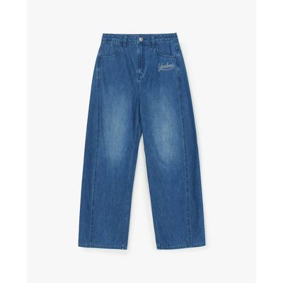 MLB - Quần jeans nữ ống rộng Varsity Series_3FDPV0261-50INS