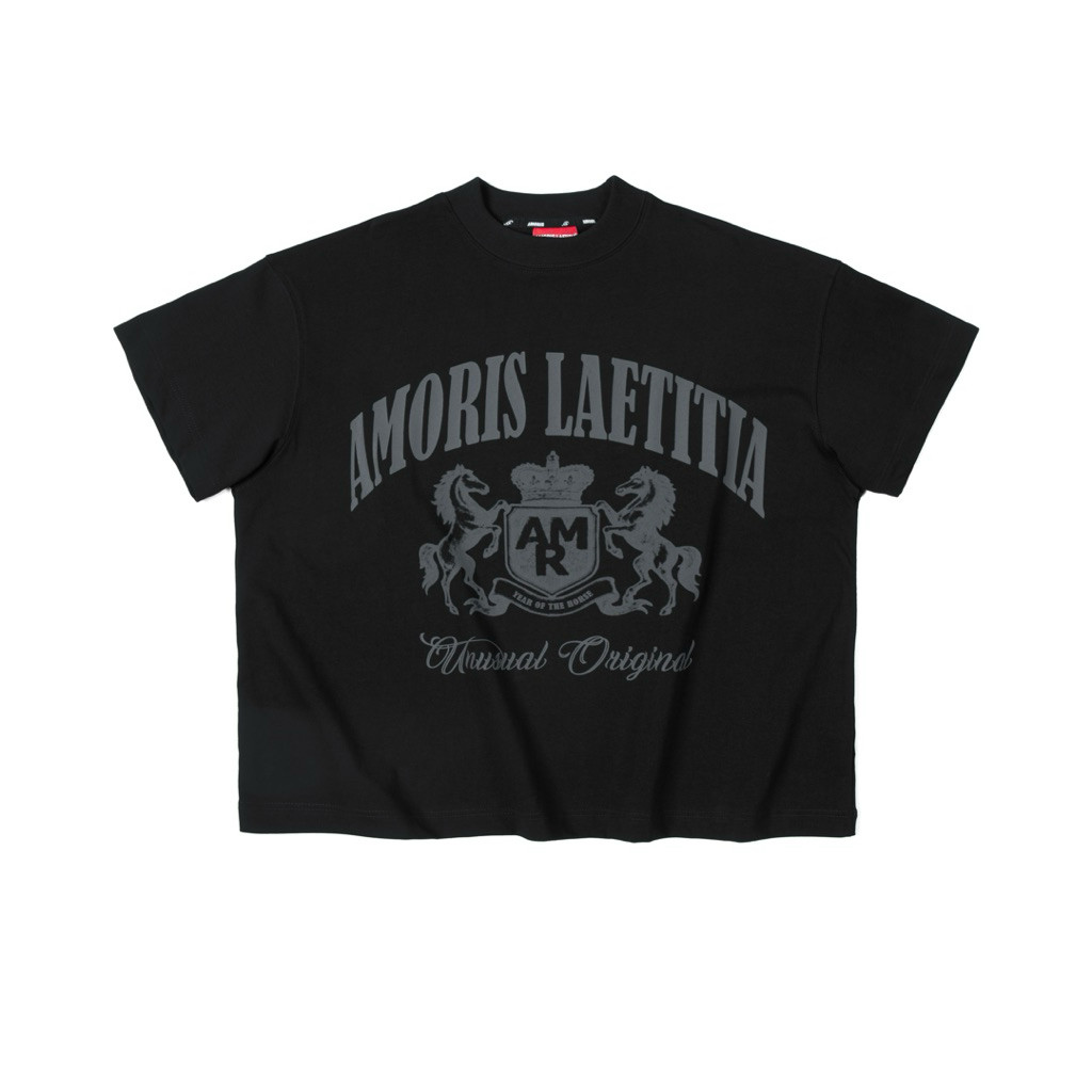 Áo thun BOXY AMORIS "CABALLO" BLACK / 100% Cotton / AMORIS LAETITIA