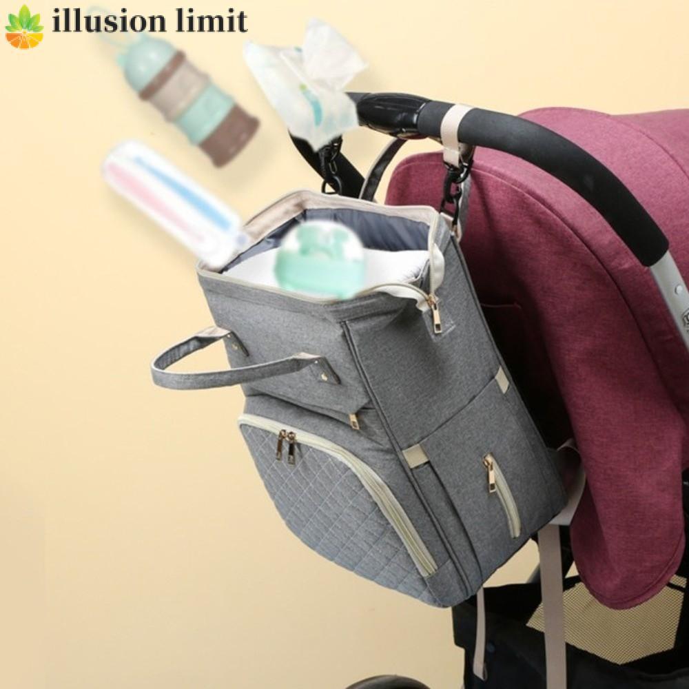 ILLUSION LIMIT Nappy Bagpack Nylon Nữ Đơn Giản