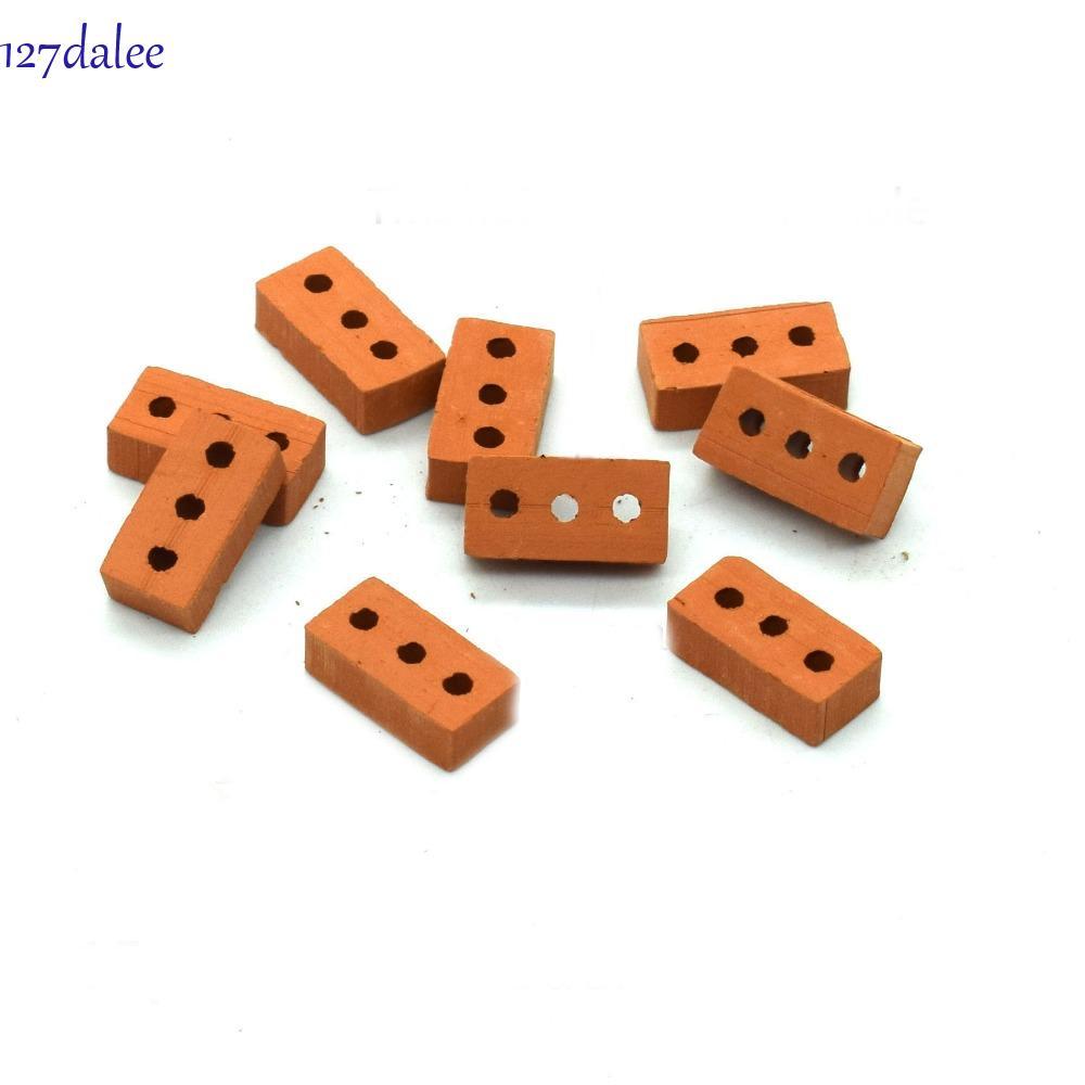 Mô hình gạch mini thật DALEE, Đồ chơi gạch giả DIY bền màu đỏ, Gạch mini tỷ lệ 1 / 12 Mini nhỏ 1 / 1