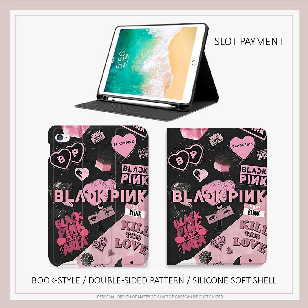 Ốp lưng blak pink cho ipad a16 gen 11 Air M3 Air 4/5/6 Air 7 10.2 Gen 7/8/9 Gen10 ốp ipad