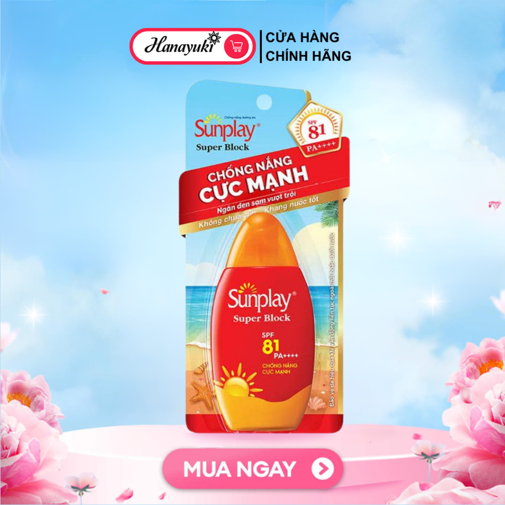 Kem chống nắng Sunplay cực mạnh dạng sữa Sunplay Super Block SPF 81, PA++++ 30g/70g (Tuýp Đỏ)