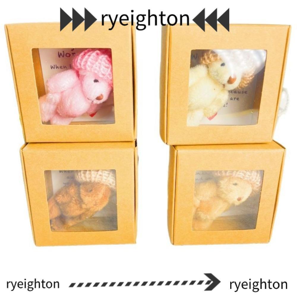 Quà tặng gấu bông sang trọng RYEIGHTON, Quà tặng hộp gấu bông mini cỡ nhỏ sang trọng, trong hộp Gấu 