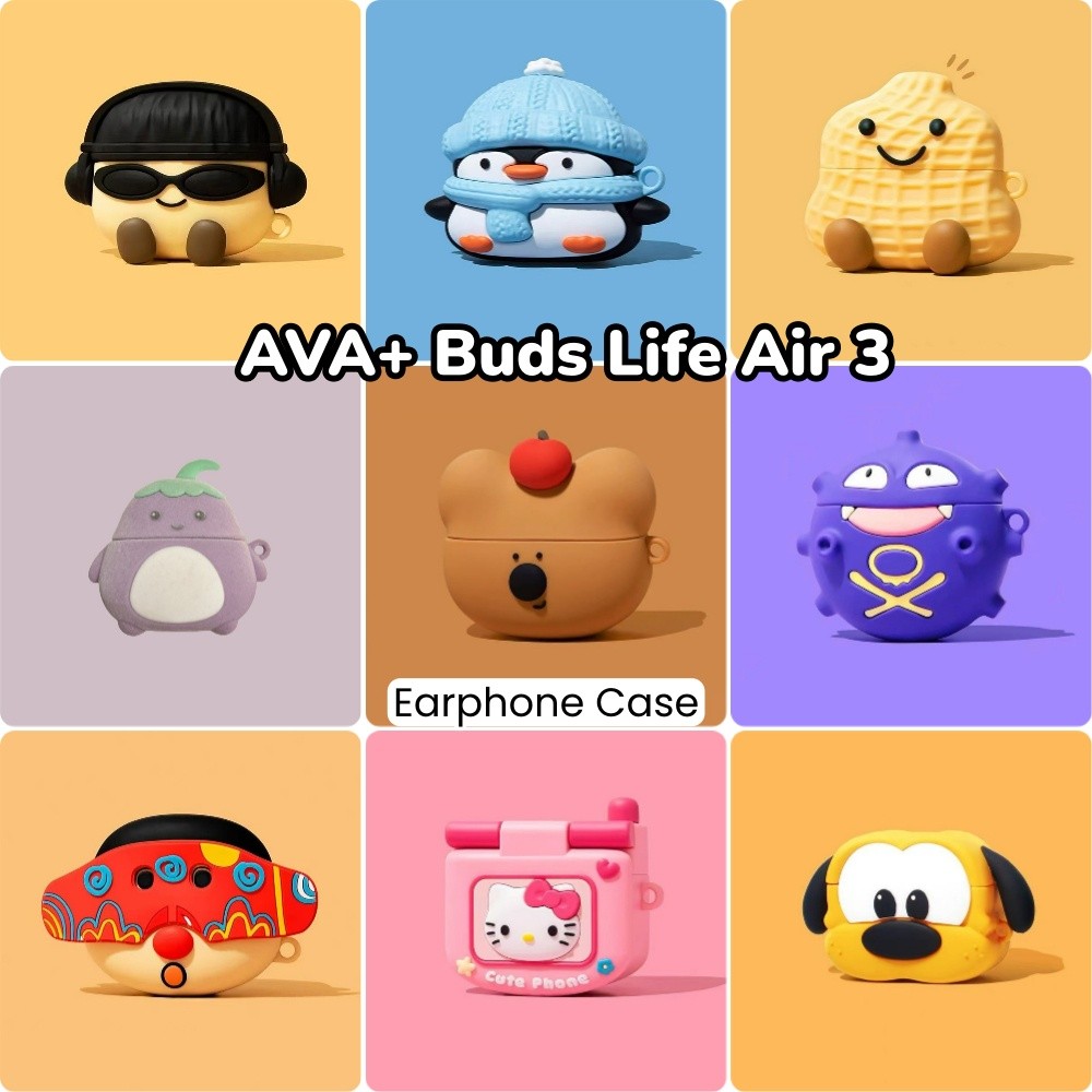 [Ốp Lưng Nhà] Dành Cho Vỏ AVA + Buds Life Air 3 Vỏ Tai Nghe Silicon Mềm Hoạt Hình Siêu Mát NO.8